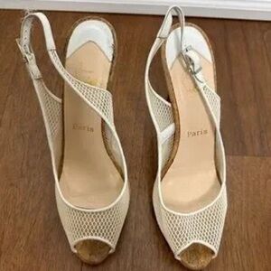 Elegant Cream Slingback Heels